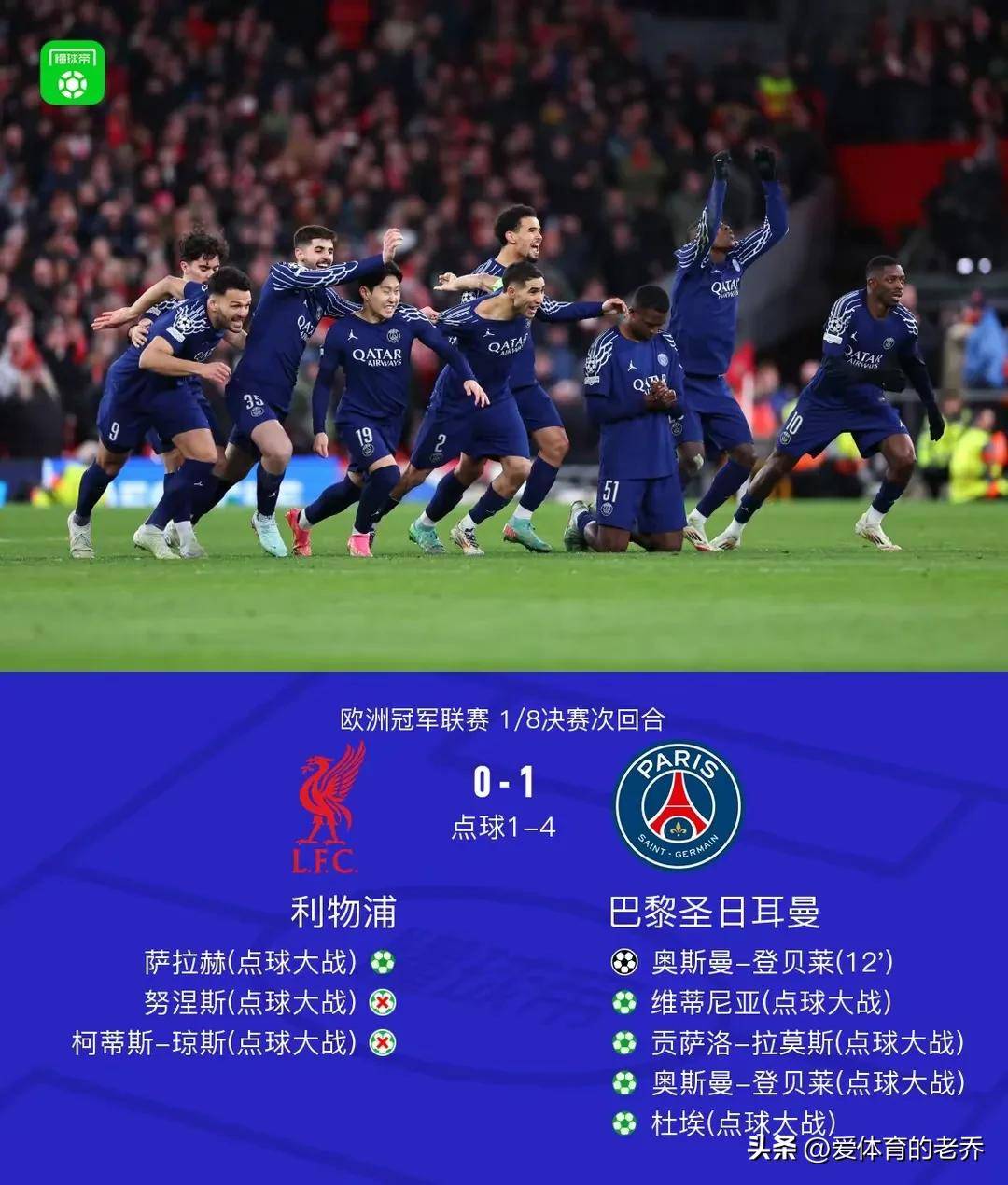 利物浦巴萨皆败，英超豪强占领欧冠前四